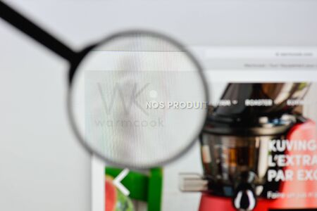 Milan, Italy - August 20, 2018: Warmcook website homepage. Warmcook logo visible.のeditorial素材