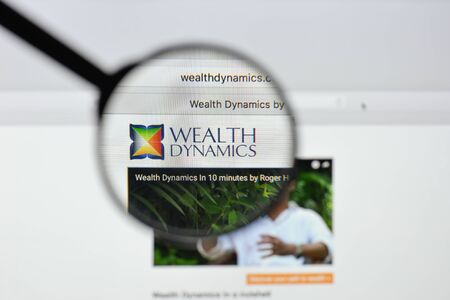 Milan, Italy - August 20, 2018: Wealth Dynamics website homepage. Wealth Dynamics logo visible.のeditorial素材