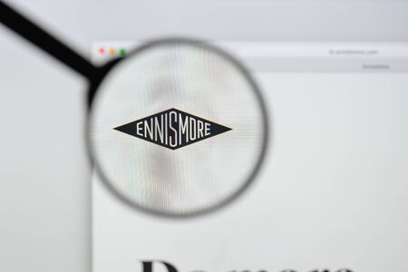 Milan, Italy - August 20, 2018: Ennismore website homepage. Ennismore logo visible.のeditorial素材
