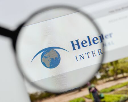 Milan, Italy - August 20, 2018: Helen Keller International website homepage. Helen Keller International logo visible.のeditorial素材