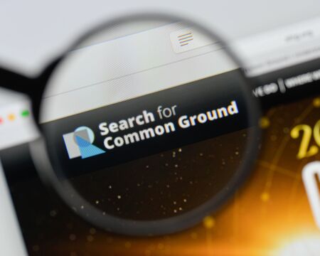Milan, Italy - August 20, 2018: Common Ground website homepage. Common Ground logo visible.のeditorial素材