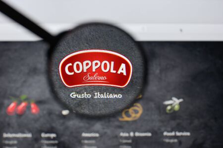 Milan, Italy - August 20, 2018: Coppola Foods website homepage. Coppola Foods logo visible.のeditorial素材