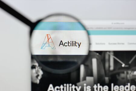 Milan, Italy - August 20, 2018: Actility website homepage. Actility logo visible.のeditorial素材