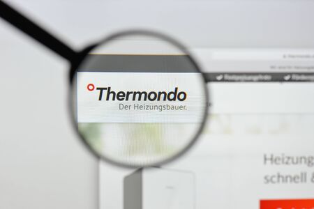 Milan, Italy - August 20, 2018: Thermondo website homepage. Thermondo logo visible.のeditorial素材