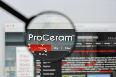 Milan, Italy - August 20, 2018: PROCERAM website homepage. PROCERAM logo visible.のeditorial素材