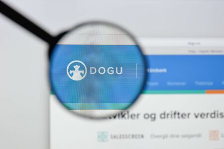 Milan, Italy - August 20, 2018: Dogu AS website homepage. Dogu AS logo visible.のeditorial素材