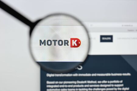 Milan, Italy - August 20, 2018: MotorK Italia website homepage. MotorK Italia logo visible.のeditorial素材