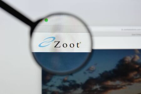 Milan, Italy - August 20, 2018: ZOOT Group website homepage. ZOOT Group logo visible.のeditorial素材