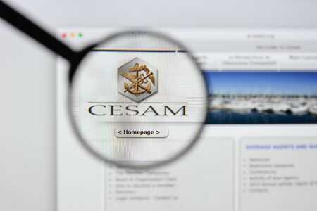 Milan, Italy - August 20, 2018: Cesam website homepage. Cesam logo visible.のeditorial素材