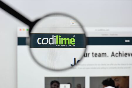 Milan, Italy - August 20, 2018: CodiLime website homepage. CodiLime logo visible.のeditorial素材
