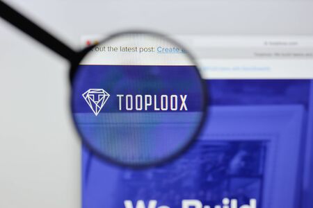 Milan, Italy - August 20, 2018: Tooploox website homepage. Tooploox logo visible.のeditorial素材