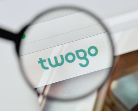 Milan, Italy - August 20, 2018: Twogo website homepage. Twogo logo visible.のeditorial素材