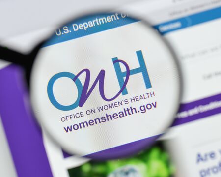 Milan, Italy - August 20, 2018: womens health gov website homepage. womens health gov logo visible.のeditorial素材