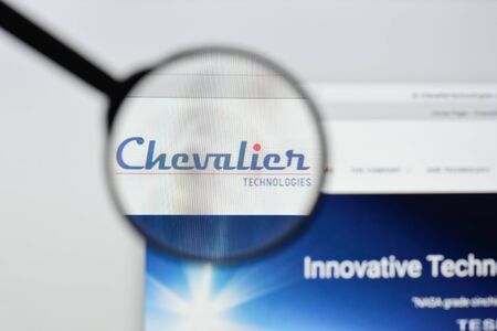 Milan, Italy - August 20, 2018: Chevalier Technologies website homepage. Chevalier Technologies logo visible.のeditorial素材