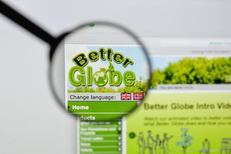 Milan, Italy - August 20, 2018: Better Globe website homepage. Better Globe logo visible.のeditorial素材
