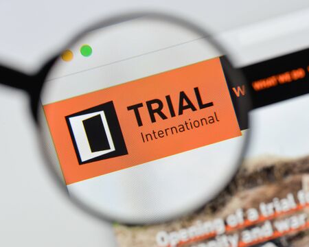 Milan, Italy - August 20, 2018: TRIAL website homepage. TRIAL logo visible.のeditorial素材