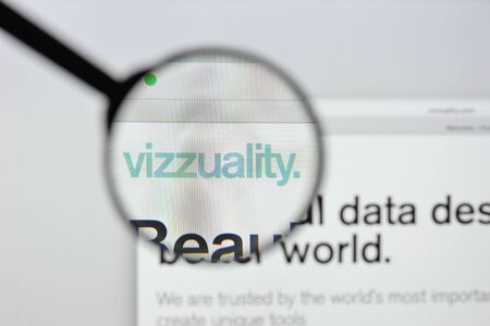 Milan, Italy - August 20, 2018: Vizzuality website homepage. Vizzuality logo visible.のeditorial素材