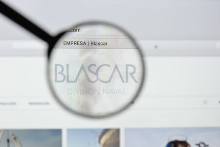 Milan, Italy - August 20, 2018: BlaÌscar website homepage. BlaÌscar logo visible.のeditorial素材