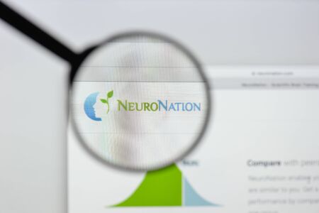 Milan, Italy - August 20, 2018: neuro nation website homepage. neuro nation logo visible.のeditorial素材
