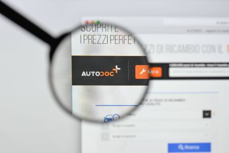 Milan, Italy - August 20, 2018: Autodoc website homepage. Autodoc logo visible.のeditorial素材