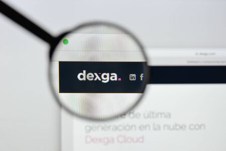 Milan, Italy - August 20, 2018: Dexga Technologies website homepage. Dexga Technologies logo visible.のeditorial素材