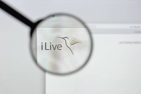 Milan, Italy - August 20, 2018: iLive Holding website homepage. iLive Holding logo visible.のeditorial素材