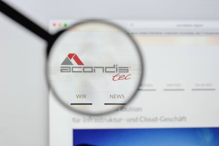 Milan, Italy - August 20, 2018: Acondistec website homepage. Acondistec logo visible.のeditorial素材