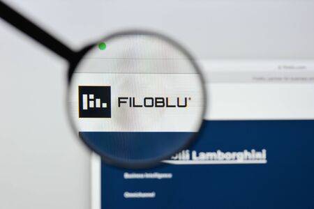 Milan, Italy - August 20, 2018: FiloBlu website homepage. FiloBlu logo visible.のeditorial素材