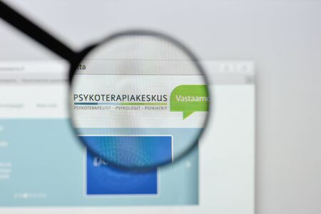 Milan, Italy - August 20, 2018: Psykoterapiakeskus Vastaamo website homepage. Psykoterapiakeskus Vastaamo logo visible.のeditorial素材