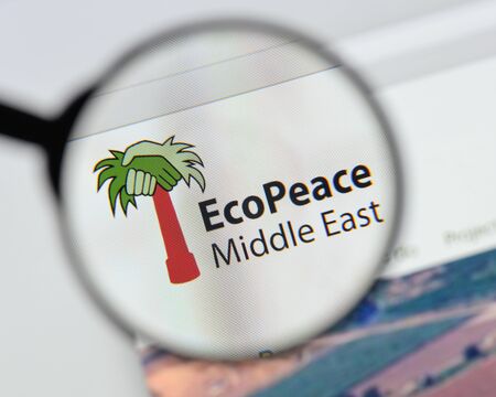 Milan, Italy - August 20, 2018: Friends of the Earth Middle East website homepage. Friends of the Earth Middle East logo visible.のeditorial素材