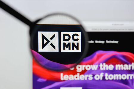 Milan, Italy - August 20, 2018: DCMN website homepage. DCMN logo visible.のeditorial素材