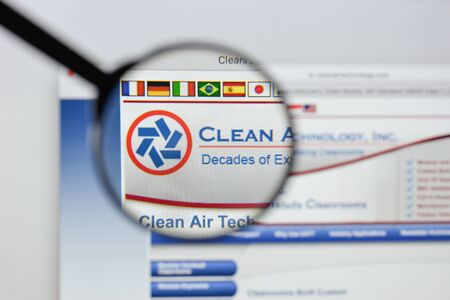 Milan, Italy - August 20, 2018: Clean Air Technologies website homepage. Clean Air Technologies logo visible.のeditorial素材