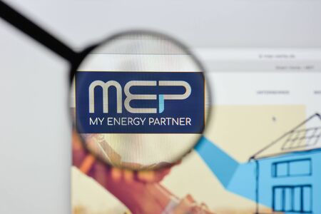 Milan, Italy - August 20, 2018: MEP Werke website homepage. MEP Werke logo visible.のeditorial素材