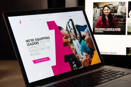 Milan, Italy - August 15, 2018: Acumen Fund NGO website homepage. Acumen Fund logo visible.のeditorial素材