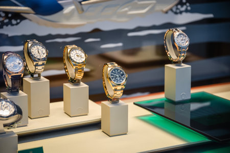 Milan, Italy - September 21, 2018: Rolex store in Milan. Montenapoleone area. Fashion week Rolex...