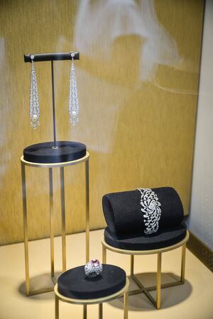Milan, Italy - September 21, 2018: Cartier store in Milan. Montenapoleone area. Fashion week Cartierのeditorial素材