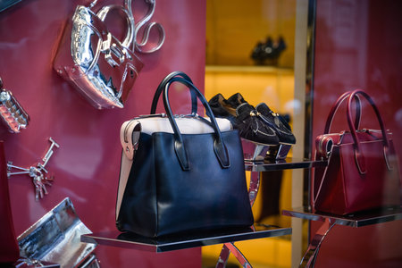 Milan, Italy - September 21, 2018: Tod s store in Milan. Montenapoleone area. Fashion week Tod s shopping.のeditorial素材