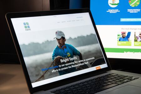 Milan, Italy - August 15, 2018: Rare NGO website homepage. Rare logo visible.のeditorial素材