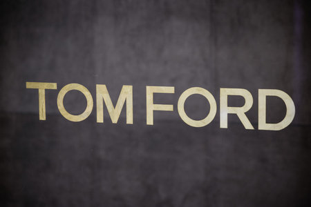 Milan, Italy - September 21, 2018: Tom Ford store in Milan. Montenapoleone area. Fashion week Tom...