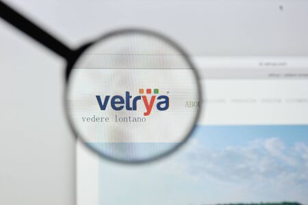 Milan, Italy - August 20, 2018: vetrya website homepage. vetrya logo visible.のeditorial素材