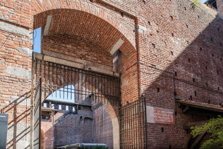Milan, Italy - 30 June 2019: View of Castle of Sforza -  Castello Sforzescoのeditorial素材