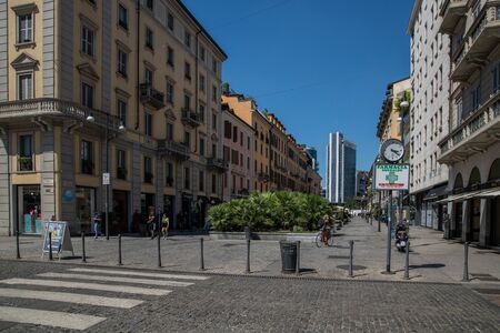 Milan, Italy - 30 June 2019: View of Corso Como streetのeditorial素材
