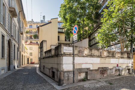 Milan, Italy - 30 June 2019: View of Italian Streetのeditorial素材