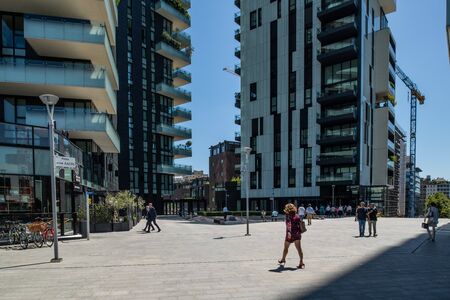 Milan, Italy - 30 June 2019: View of Piazza Gae Aulenti, Skyscrapersのeditorial素材