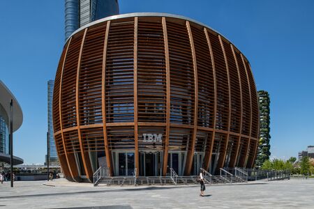 Milan, Italy - 30 June 2019: View of Piazza Gae Aulenti, Skyscrapersのeditorial素材