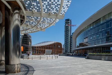 Milan, Italy - 30 June 2019: View of Piazza Gae Aulenti, Skyscrapersのeditorial素材