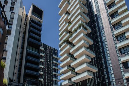 Milan, Italy - 30 June 2019: View of Porta Nuova area modern architecturesのeditorial素材