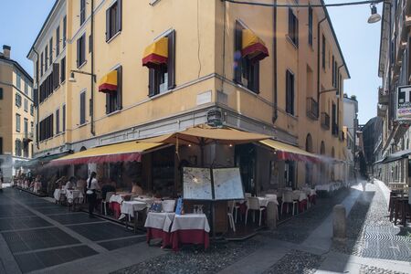 Milan, Italy - 30 June 2019: View of Zona Brera, italian oldtown streetのeditorial素材