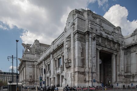 Milan, Italy - 30 June 2019: View of Stazione Centrale - Central Stationのeditorial素材