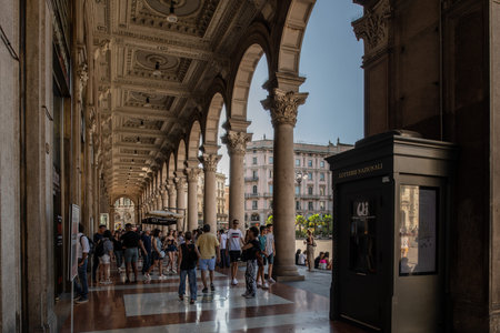 Milan, Italy - 30 June 2019: View of Piazza Duomo